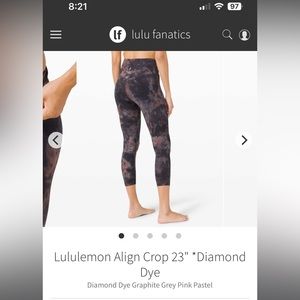 Lululemon Align Crop 23” - Diamond Dye